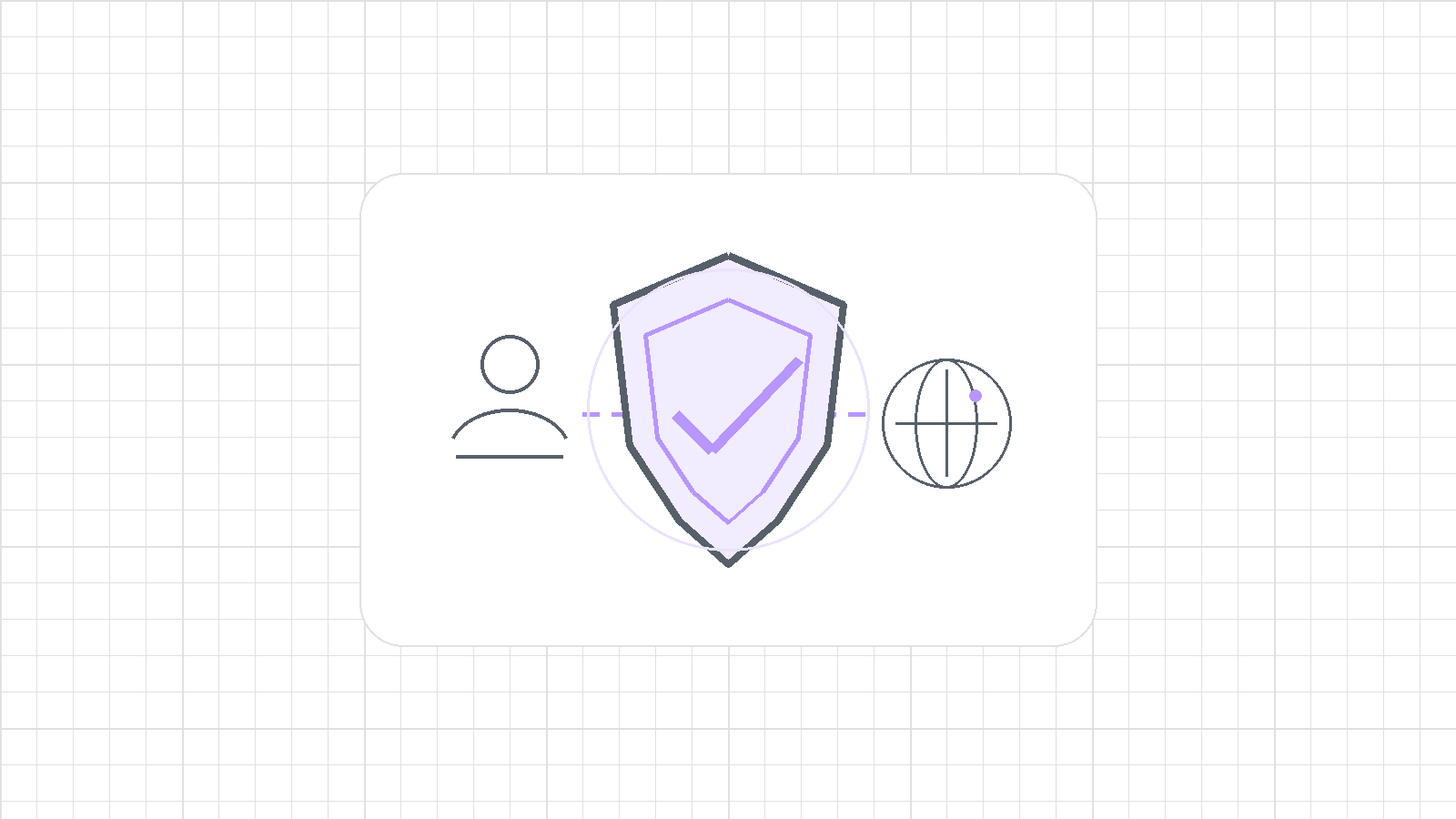 A simple proxy shield symbolizing how proxies can mask an IP address while not representing complete anonymity.